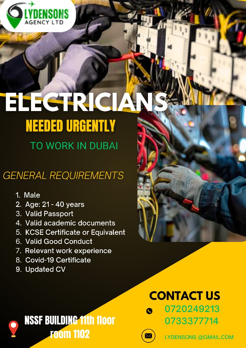 ELECTRICIANS NEEDED